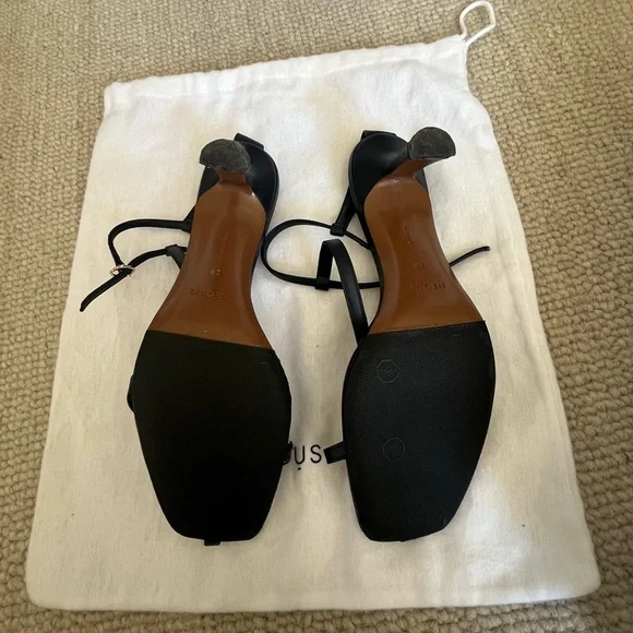 Neous Jumel Navy Strappy Square-Toe Heeled Sandals Sz 39 - Picture 7 of 11